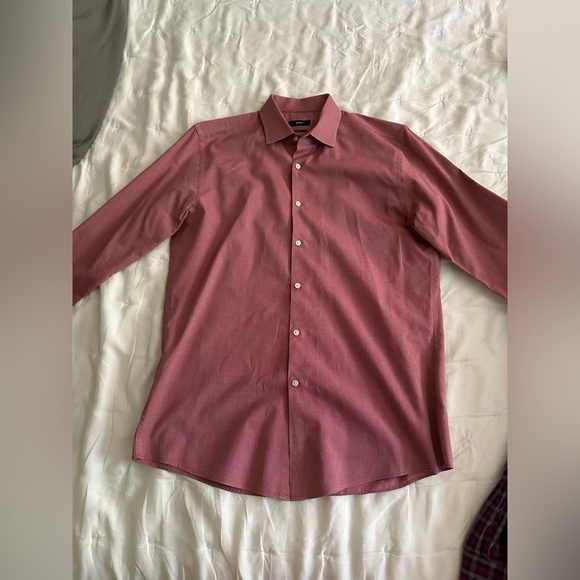 Hugo Boss - Sharp Fit Shirt Structured in Italian Cotton - 16.5 neck 34/35 - Picture 2 of 5